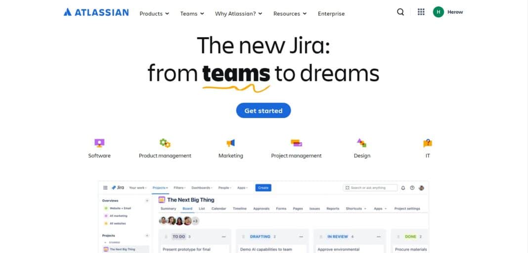 Jira Homepage