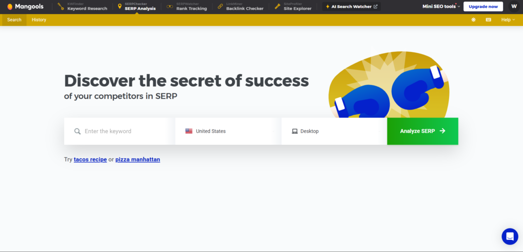 Mangools AI App SERP Checker